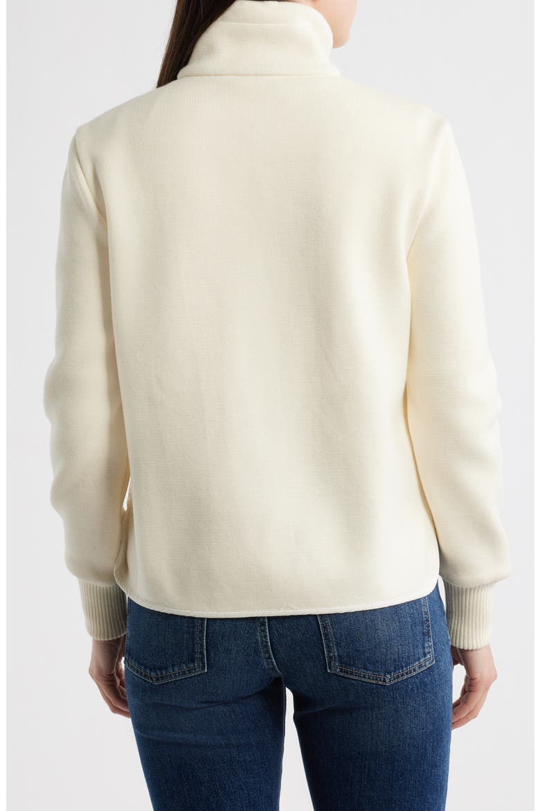 Mixed Media Quilt Front Sweater Jacket, Alternate, color, VANILLA ICE