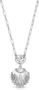 Ettika Cubic Zirconia Scallop Pendant Necklace