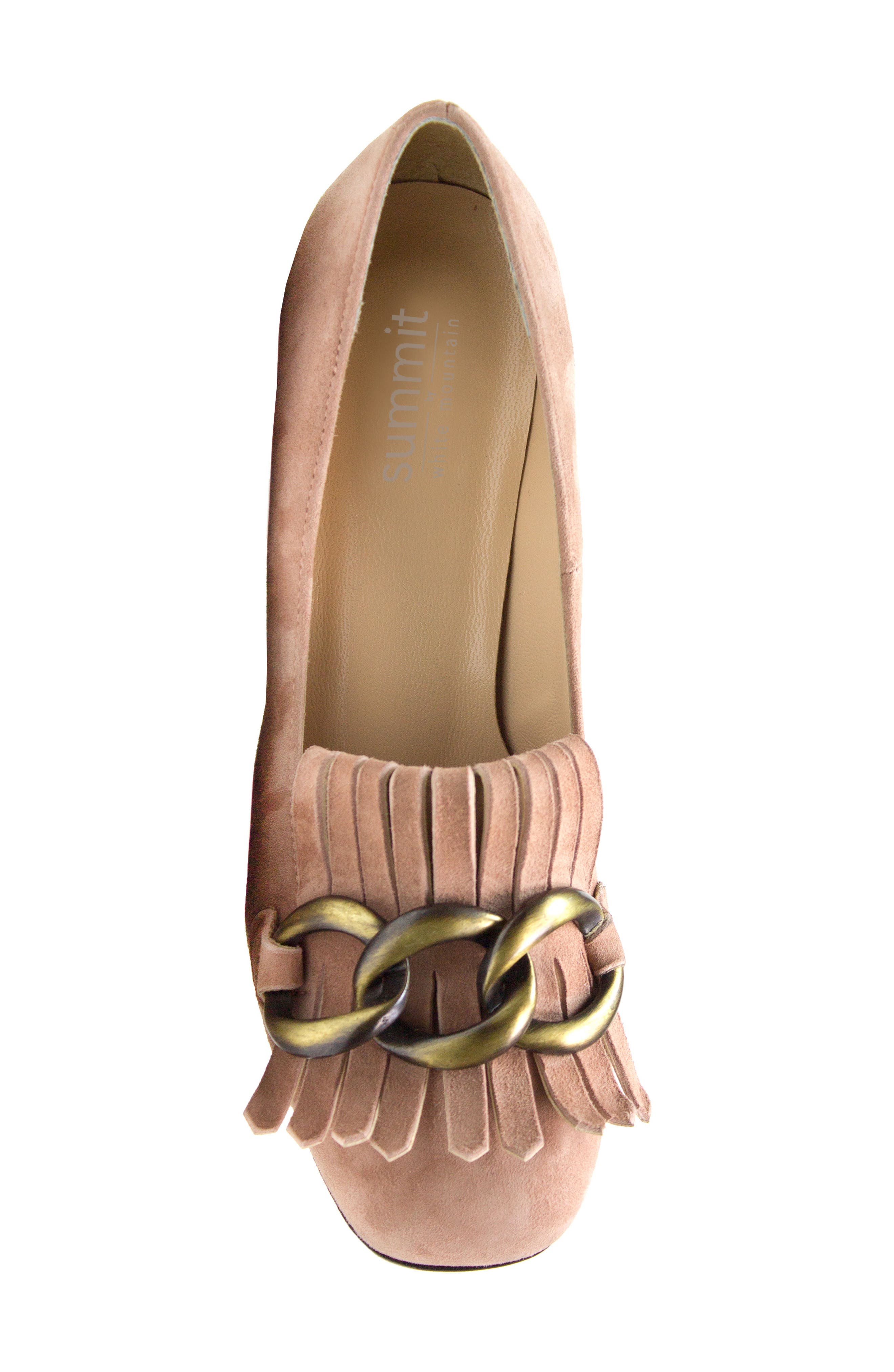 Julia Loafer Pump, Alternate, color, LIGHT PINK SUEDE