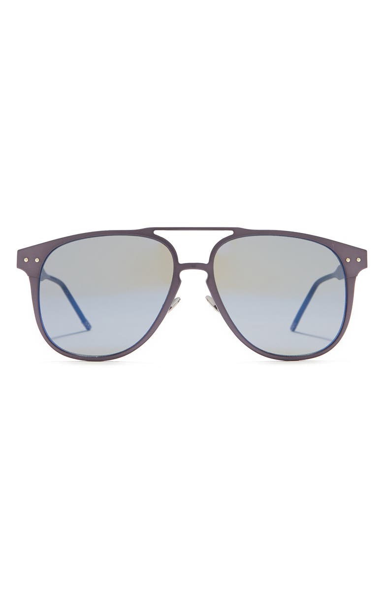 Bottega Veneta 57mm Aviator Sunglasses, Main, color, 