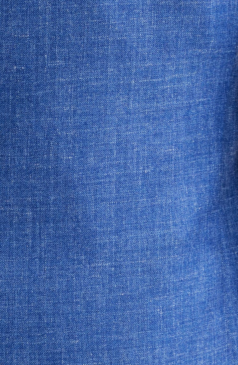 Peter Millar Hyperlight Soft Blue Mélange Wool & Silk Blend Sport Coat, Alternate, color, Blue