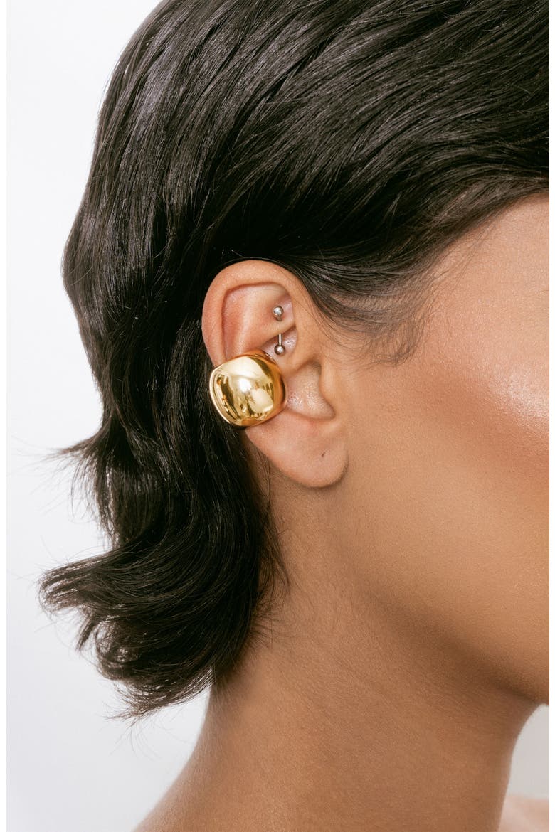 Chunky Ear Cuff, Alternate, color, GOLD