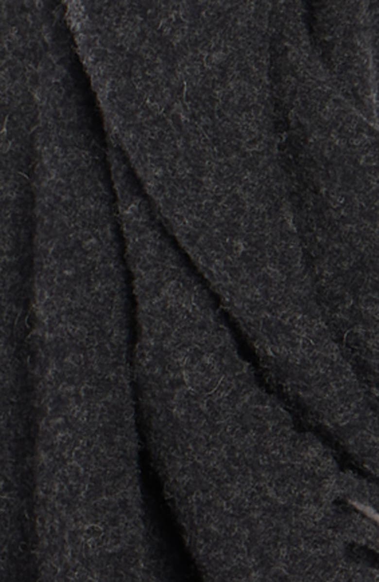 Acne Studios Canada Wool Fringe Scarf, Alternate, color, Black Melange
