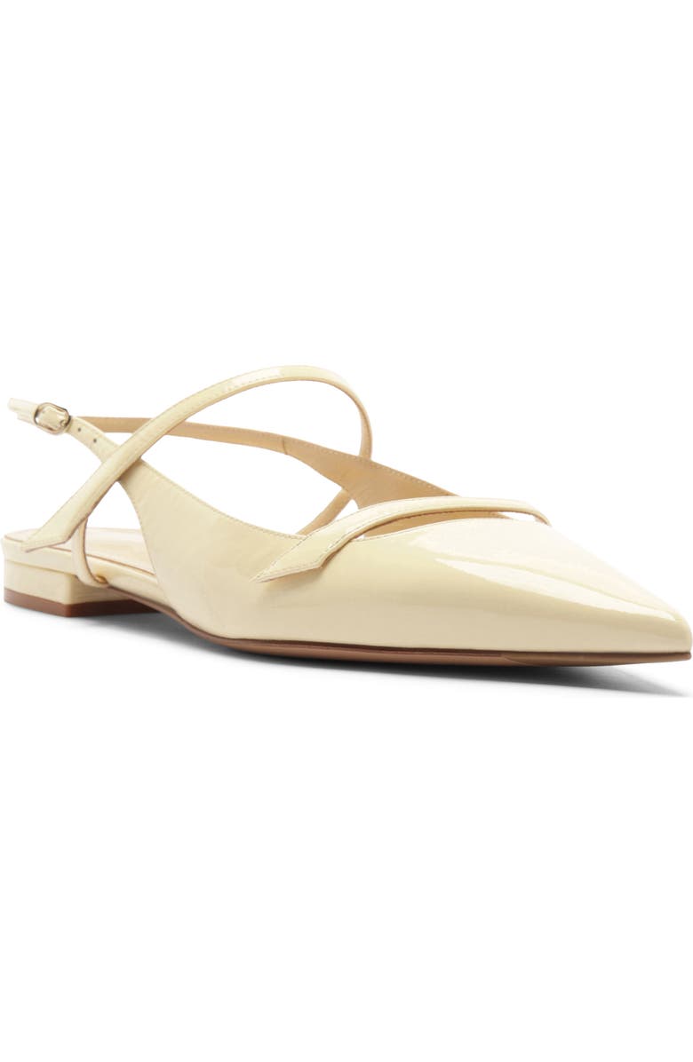 Alexandre Birman Tita Pointed Toe Slingback Flat, Main, color, Creamy