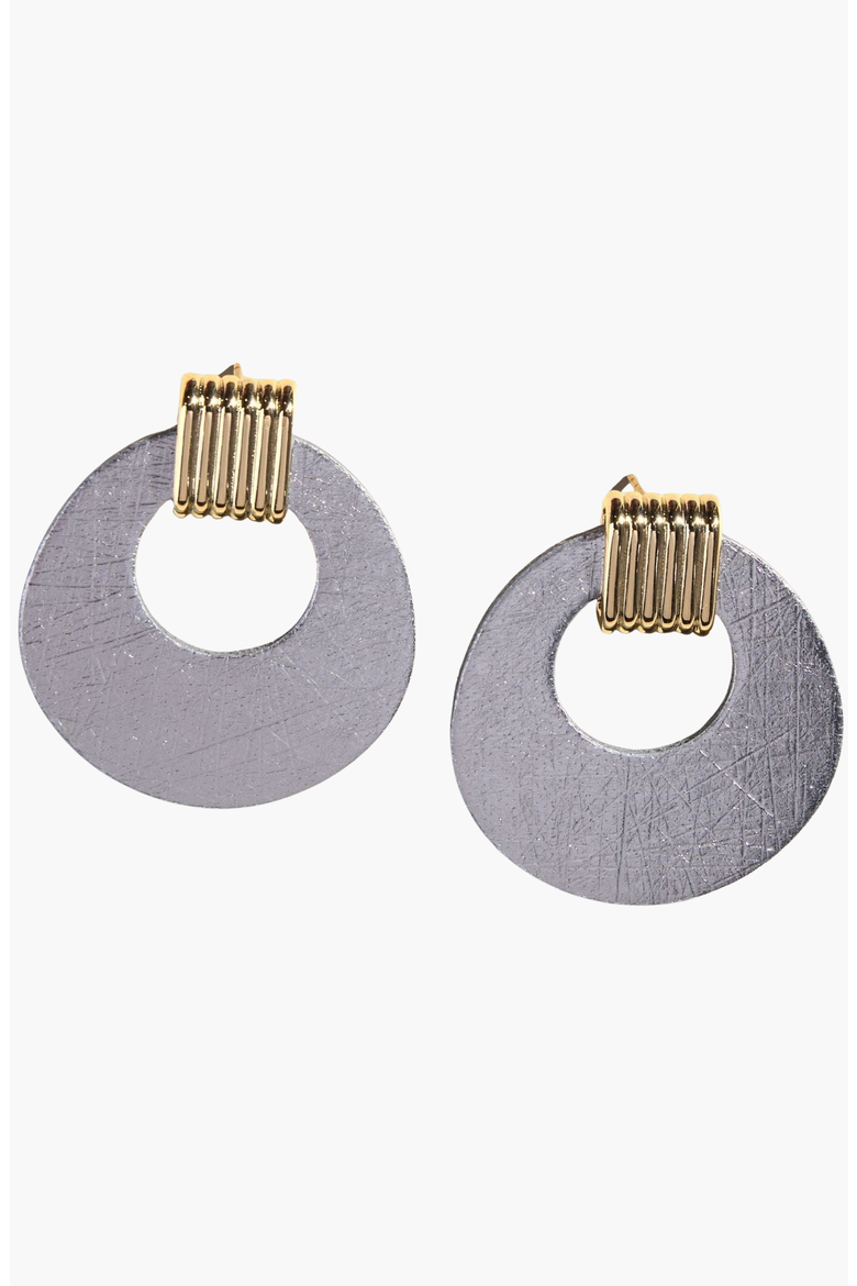 Vintage Evan Earrings, Main, color, Vintage Silver Mixed Metal