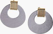Nickel & Suede Vintage Evan Earrings