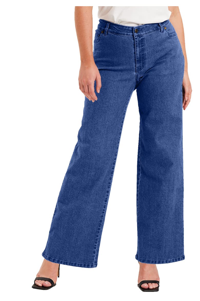June Fit Wide-Leg Jeans, Main, color, MEDIUM BLUE
