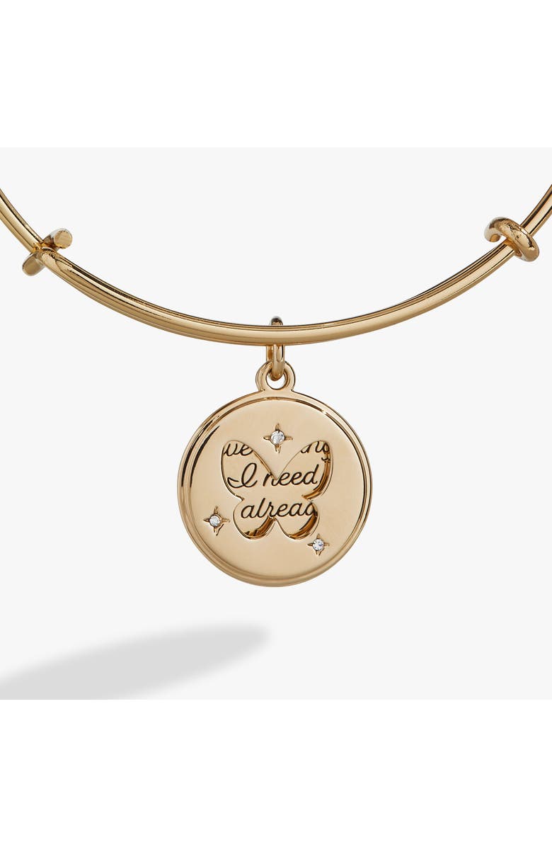 Alex and Ani Hidden Message Butterfly Affirmation Bangle, Alternate, color, Gold