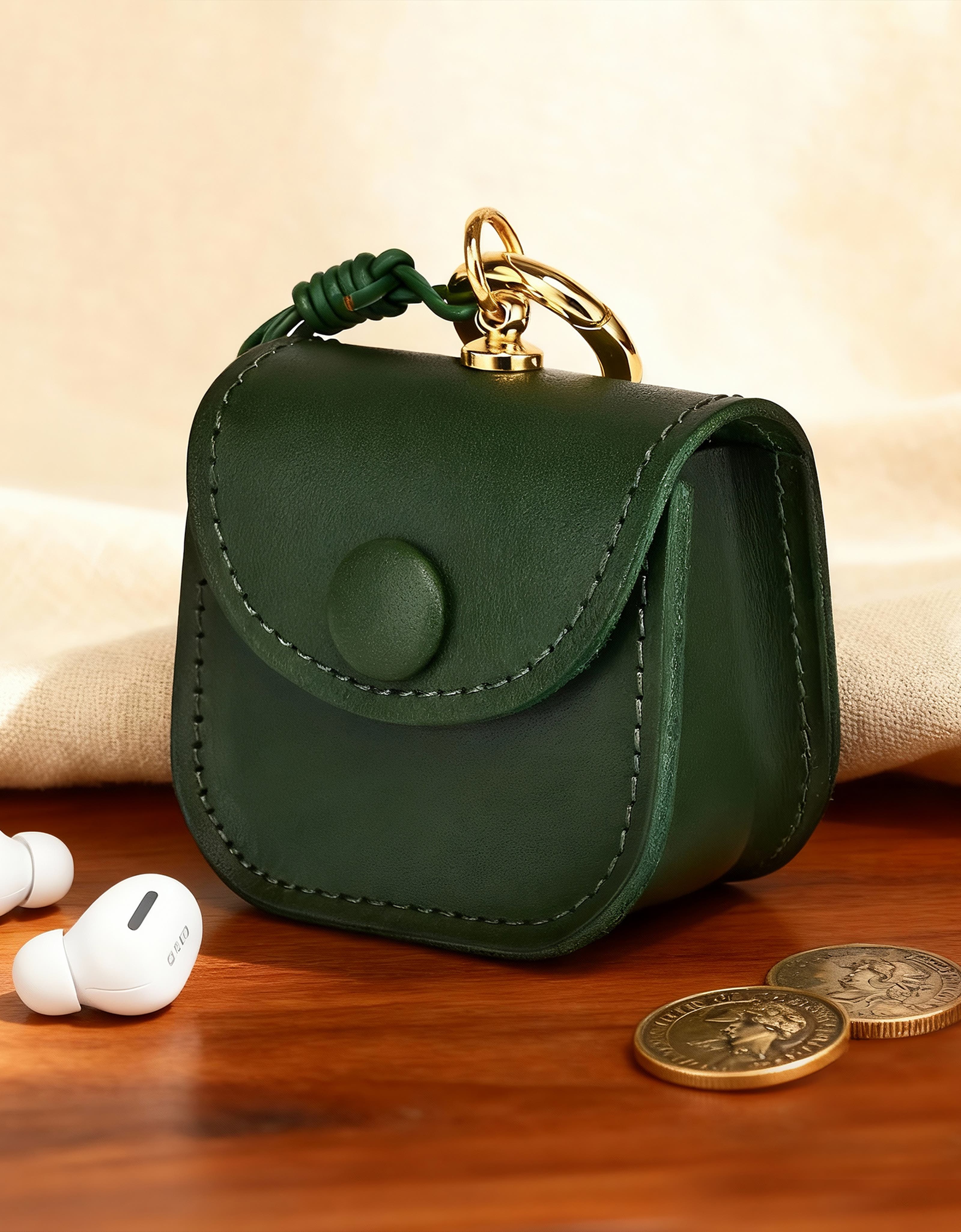 OLD TREND Toti Genuine Leather Mini Structured Charm, Alternate, color, Green