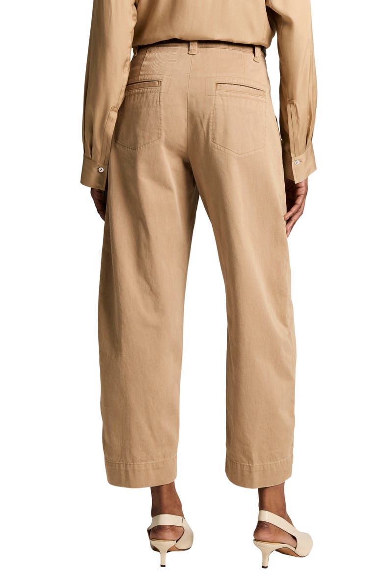 Washed Cotton Mid Rise Utility Pants, Alternate, color, CARMELLO