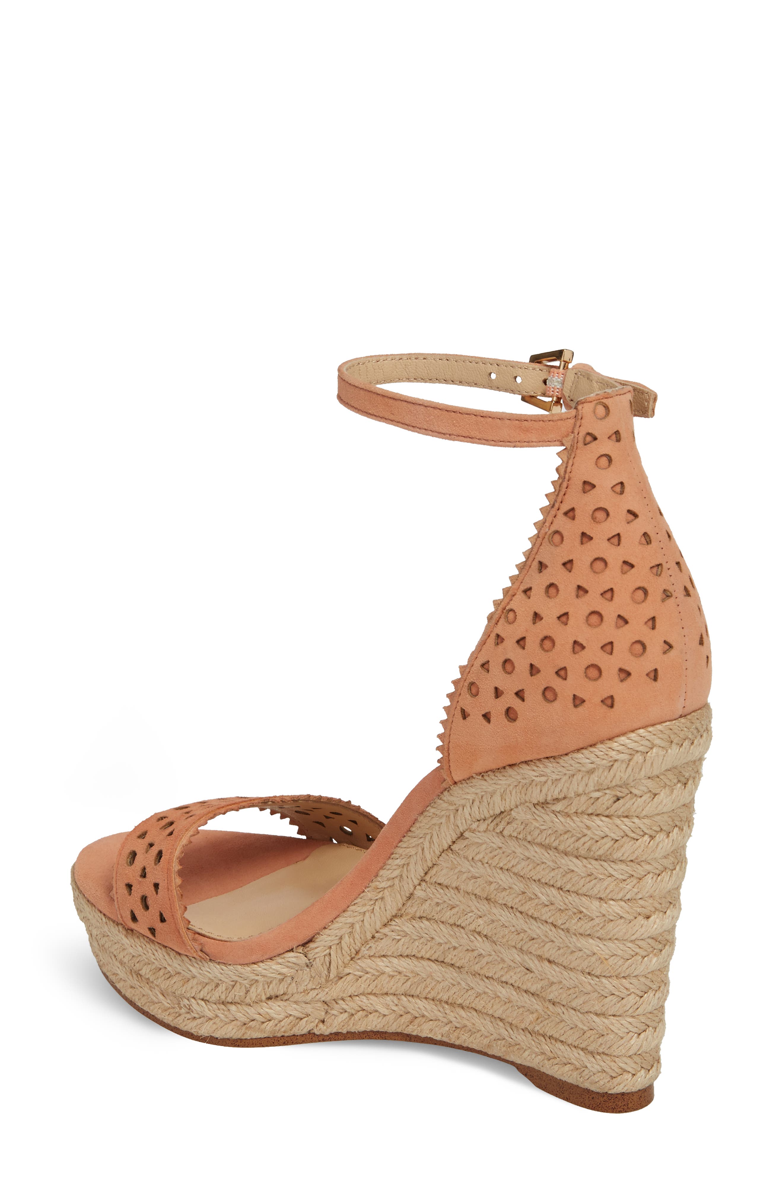 Jamie Espadrille Wedge Sandal, Alternate, color, SOFT PEACH SUEDE