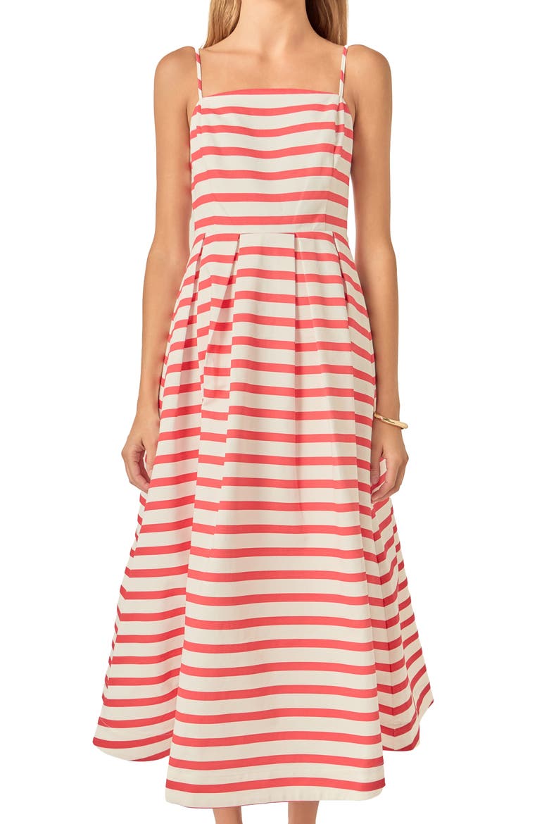 Stripe Sleeveless Maxi Dress, Alternate, color, OFF WHITE/ RED