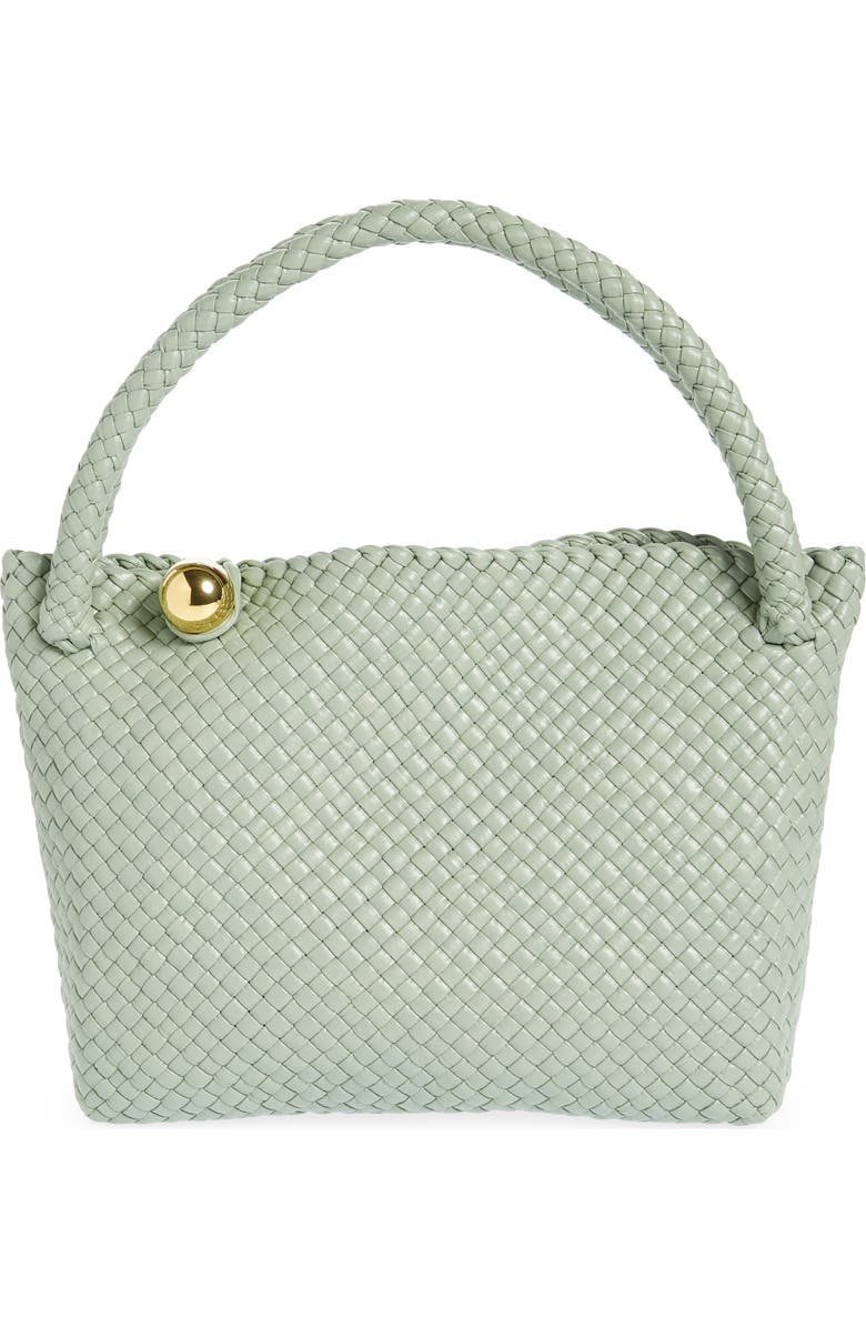 Bottega Veneta Tosca Intreccio Leather Hobo, Main, color, 3401 New Sauge-M Brass