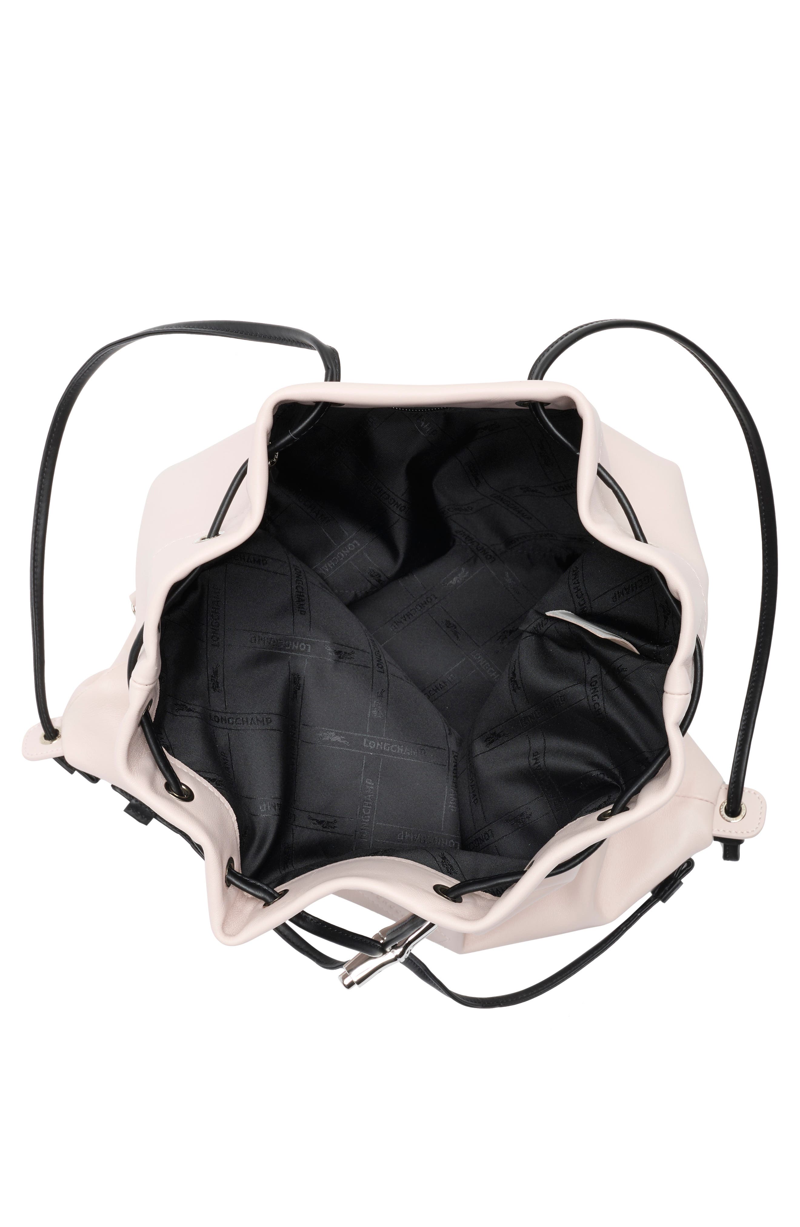Longchamp Leather Cinch Backpack, Alternate, color, Powder