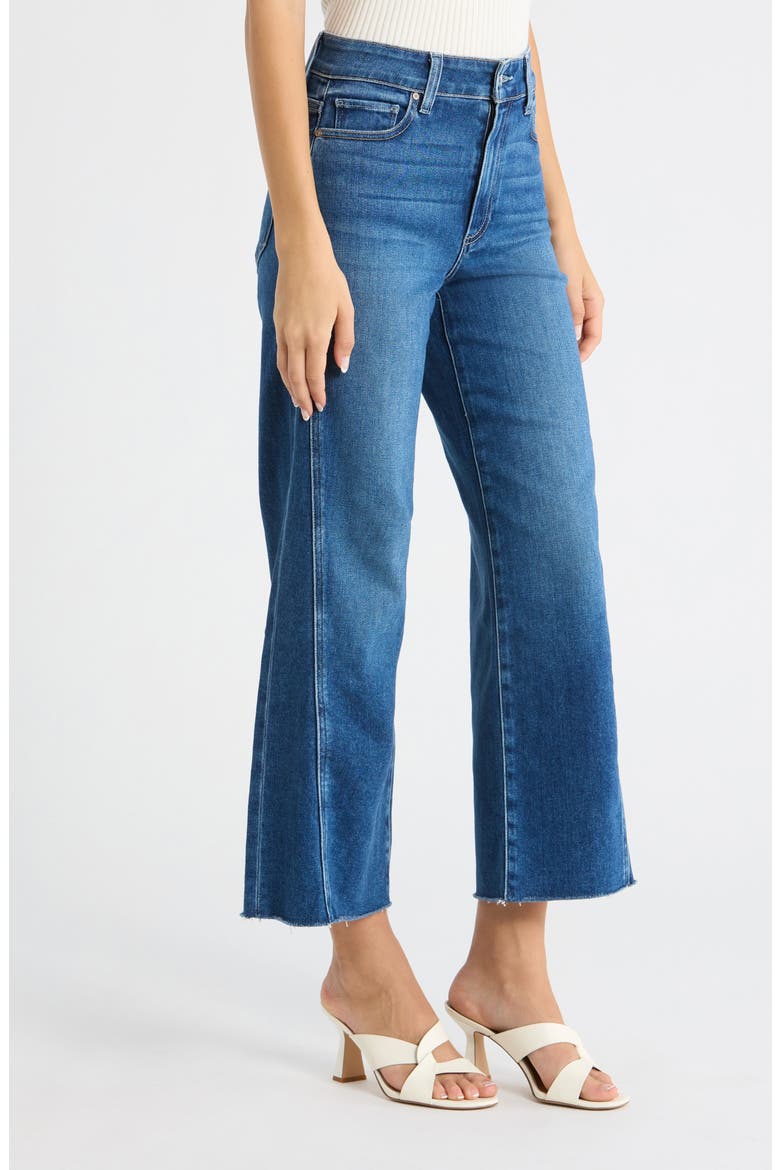 Anessa Twisted Seam Raw Hem High Waist Ankle Wide Leg Jeans, Alternate, color, HOLLYHOCK
