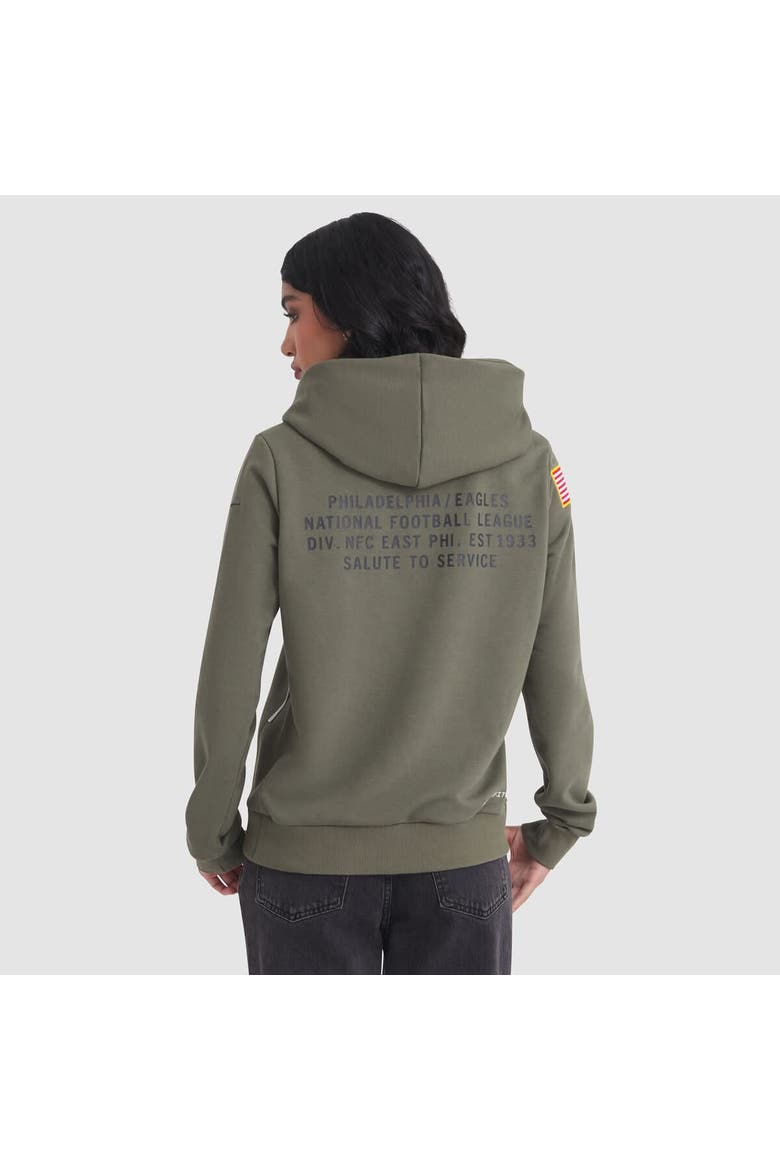 Women's Nike Olive Philadelphia Eagles 2025 Salute to Service Sideline Standard Issue Dri-FIT Hoodie, Alternate, color, Olive