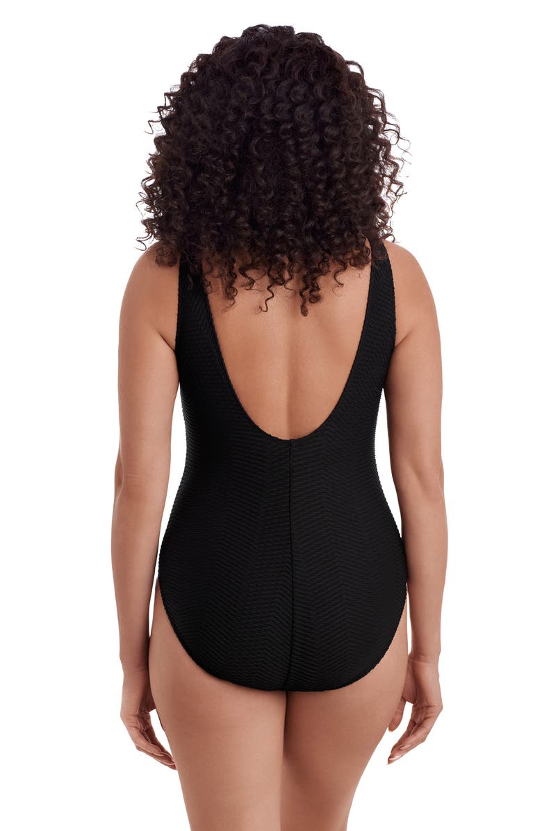 Longitude Sweetheart Inset Tank Long Torso One-Piece Swimsuit, Alternate, color, Texture Luxe