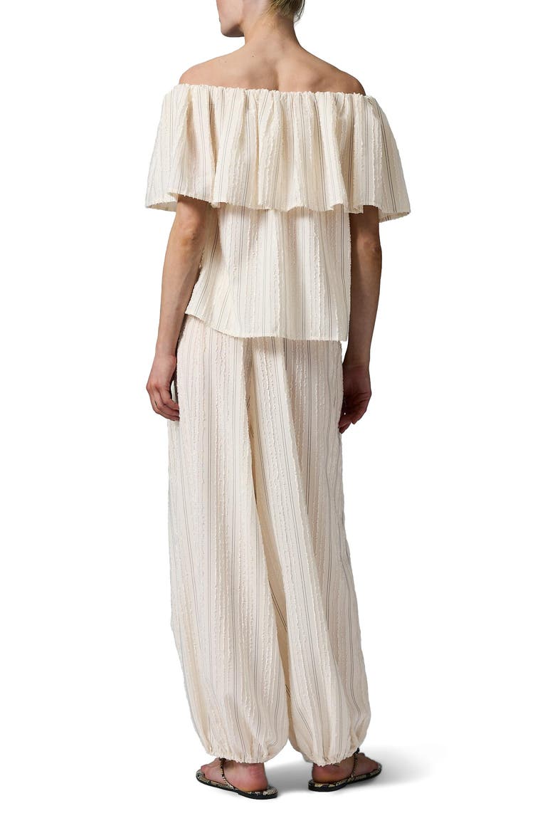 Harsha Raw Stripe Balloon Pants, Alternate, color, Jet Stream