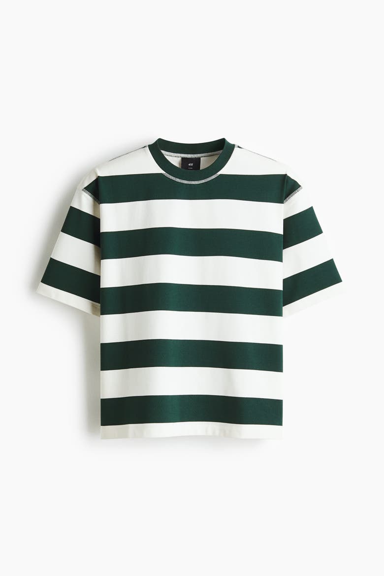 Oversized Fit T-shirt, Alternate, color, Dark green/striped
