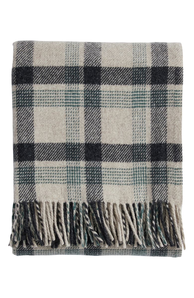 Pendleton Washable Wool Throw Blanket, Main, color, Kelso Plaid Oat