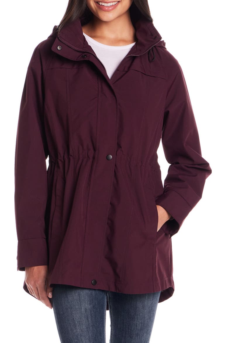 Packable Water Resistant Jacket, Main, color, BLACKBERRY