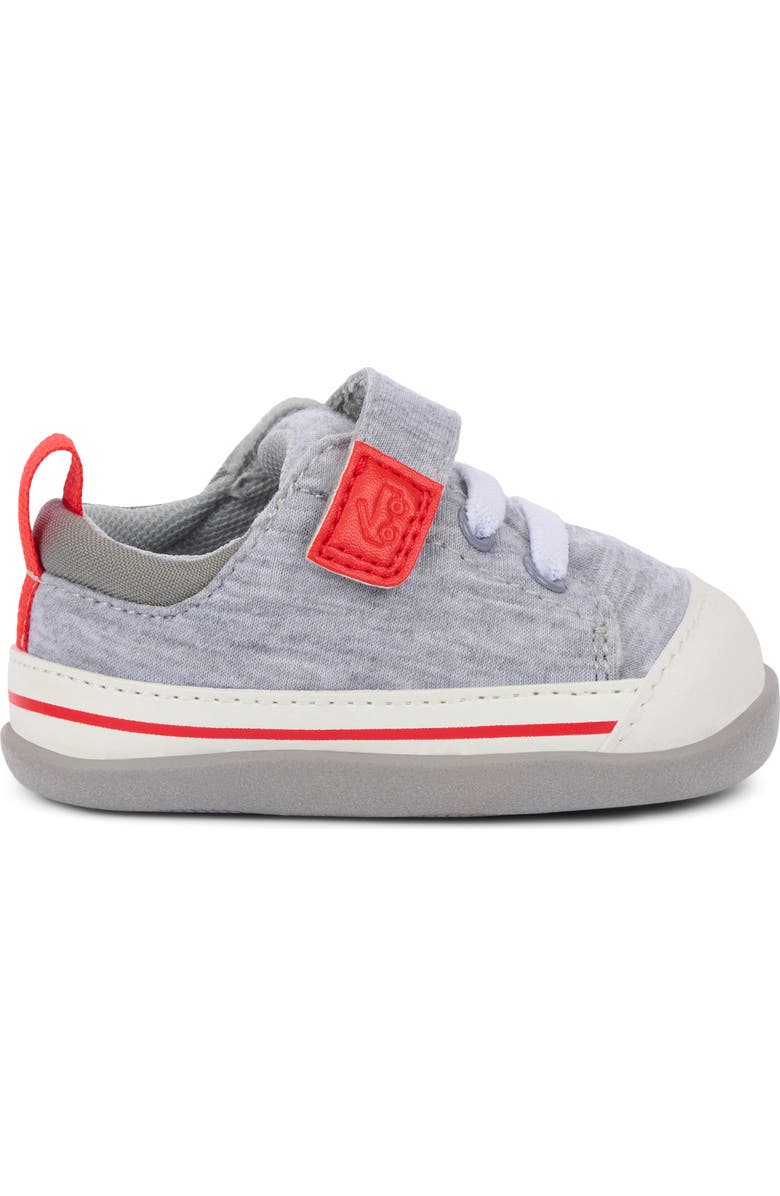 See Kai Run Kids' Mini Stevie Sneaker, Alternate, color, Gray Jersey/ Red