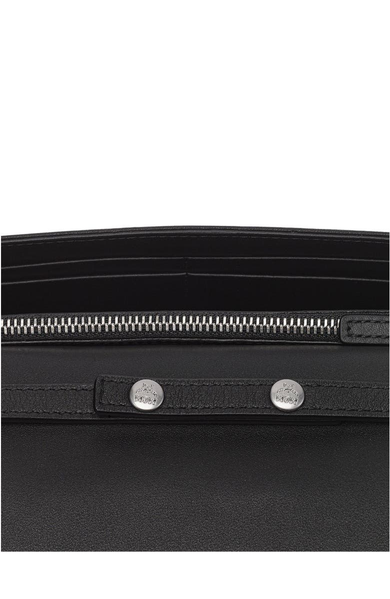 MCM Large Aren Chain Wallet in Embossed Monogram Leather, Alternate, color, Black