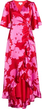 SUGARLIPS Burning Love Abelia High Low Maxi Dress