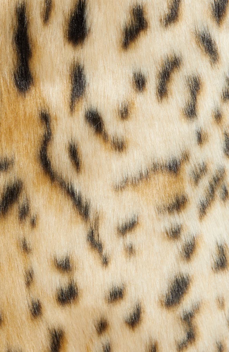 cupcakes and cashmere Jericho Leopard Faux Fur Coat, Alternate, color,
