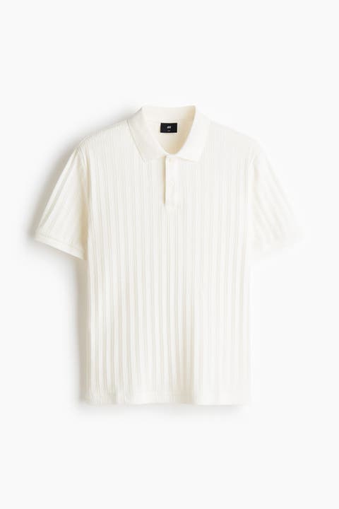 Slim Fit Textured Jersey Polo Shirt