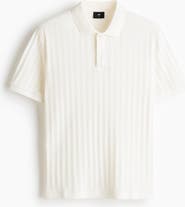 H&M Slim Fit Textured Jersey Polo Shirt