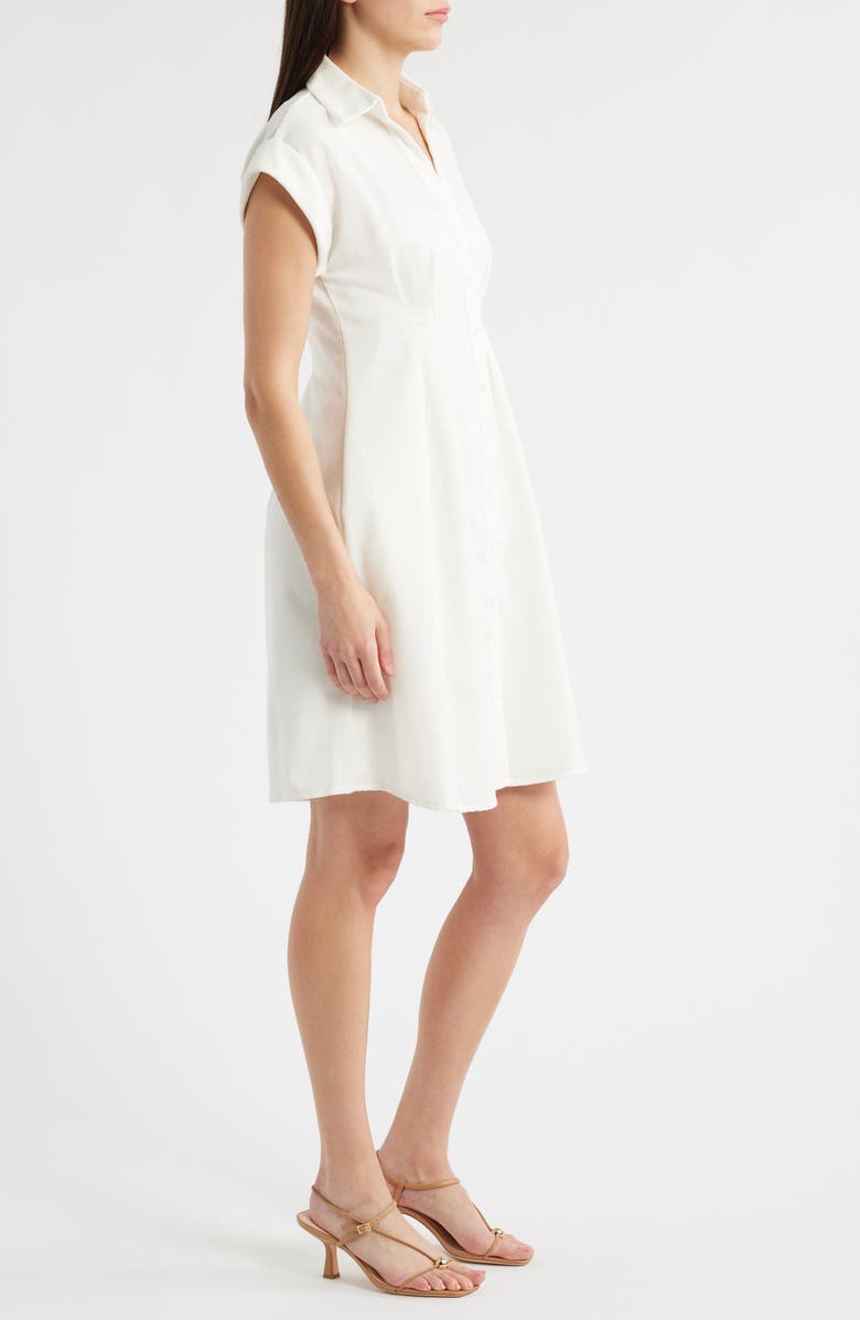 Julia Jordan Short Sleeve Shirtdress, Alternate, color, White