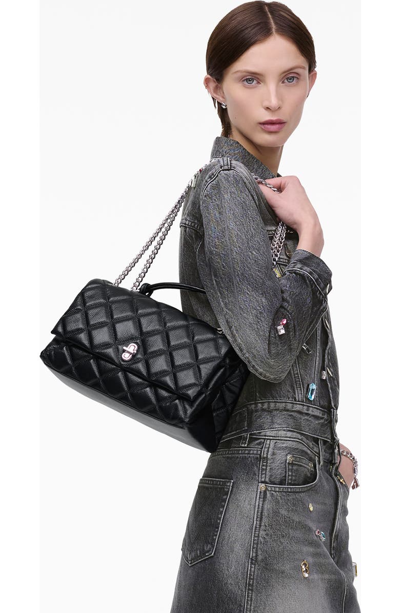 Marc Jacobs The Dual Chain Diamond Quilted Convertible Leather Shoulder Bag, Alternate, color,
