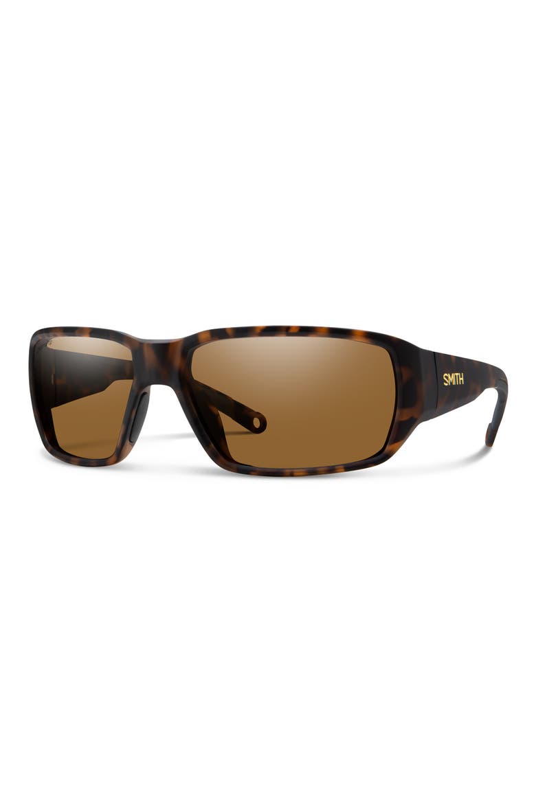 Hookset 62mm ChromaPop™ Polarized Oversize Wraparound Sunglasses, Alternate, color, TORTOISE / CHROMAPOP BROWN