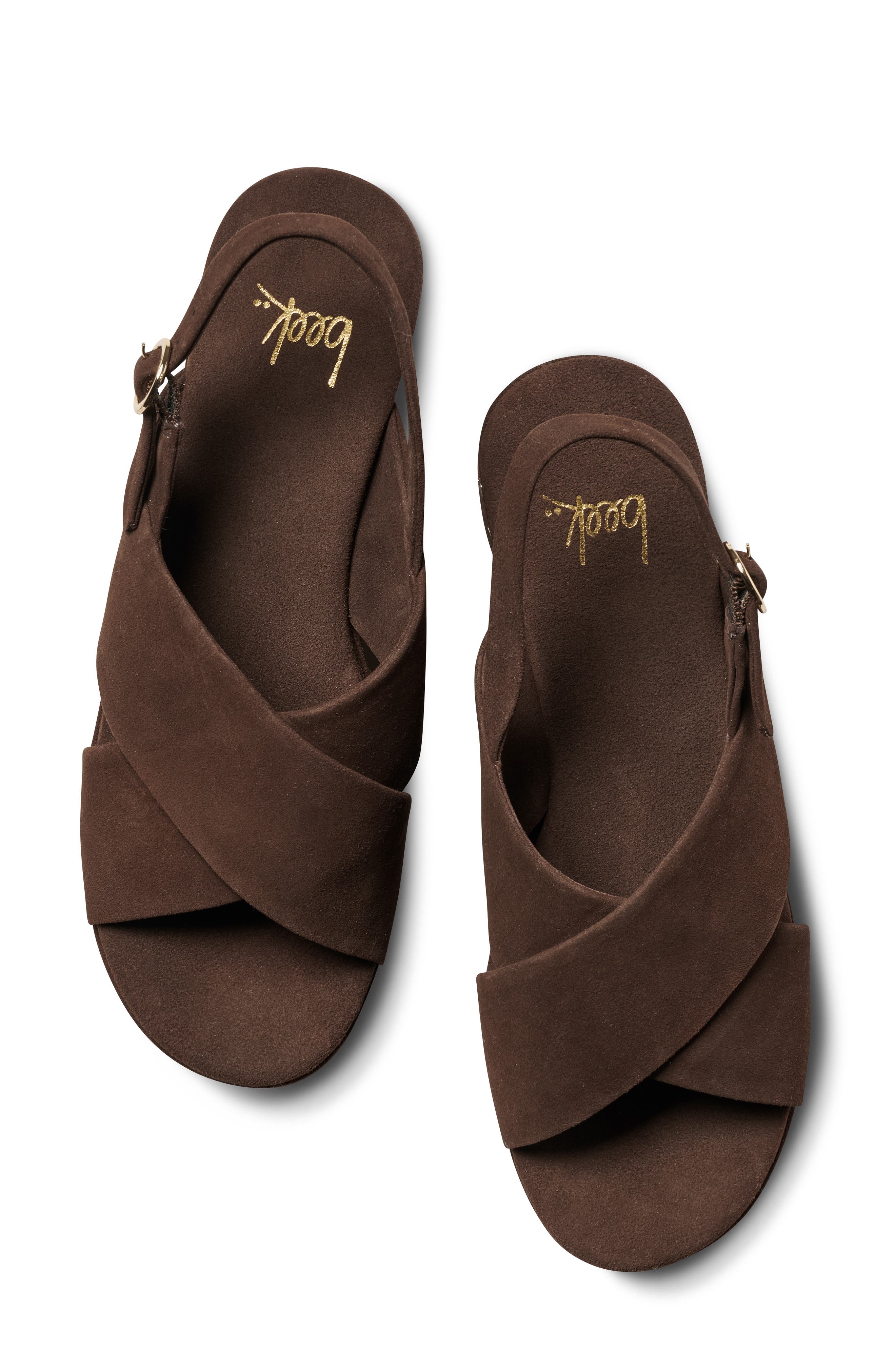 Beek Dunlin Platform Slingback Sandal, Alternate, color, Coffee
