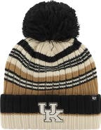 '47 Women's '47 Khaki Kentucky Wildcats Barista Cuffed Knit Hat with Pom