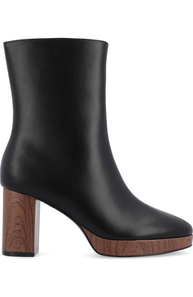 Journee Collection Romer Platform Bootie, Alternate, color, Black