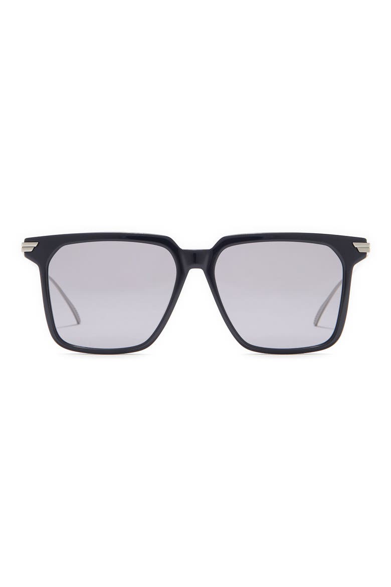 55mm Square Sunglasses, Main, color, BLUE RUTHENIUM GREY