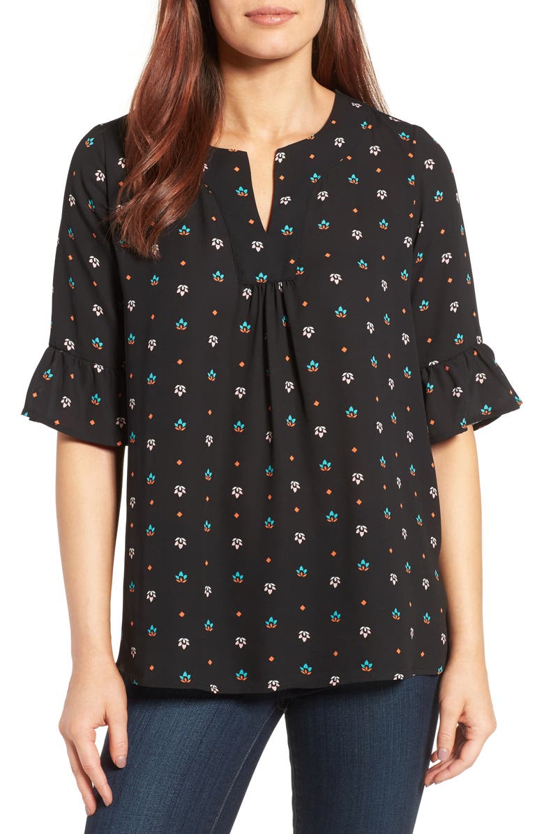 Pleione Ruffle Sleeve Blouse, Main, color, 