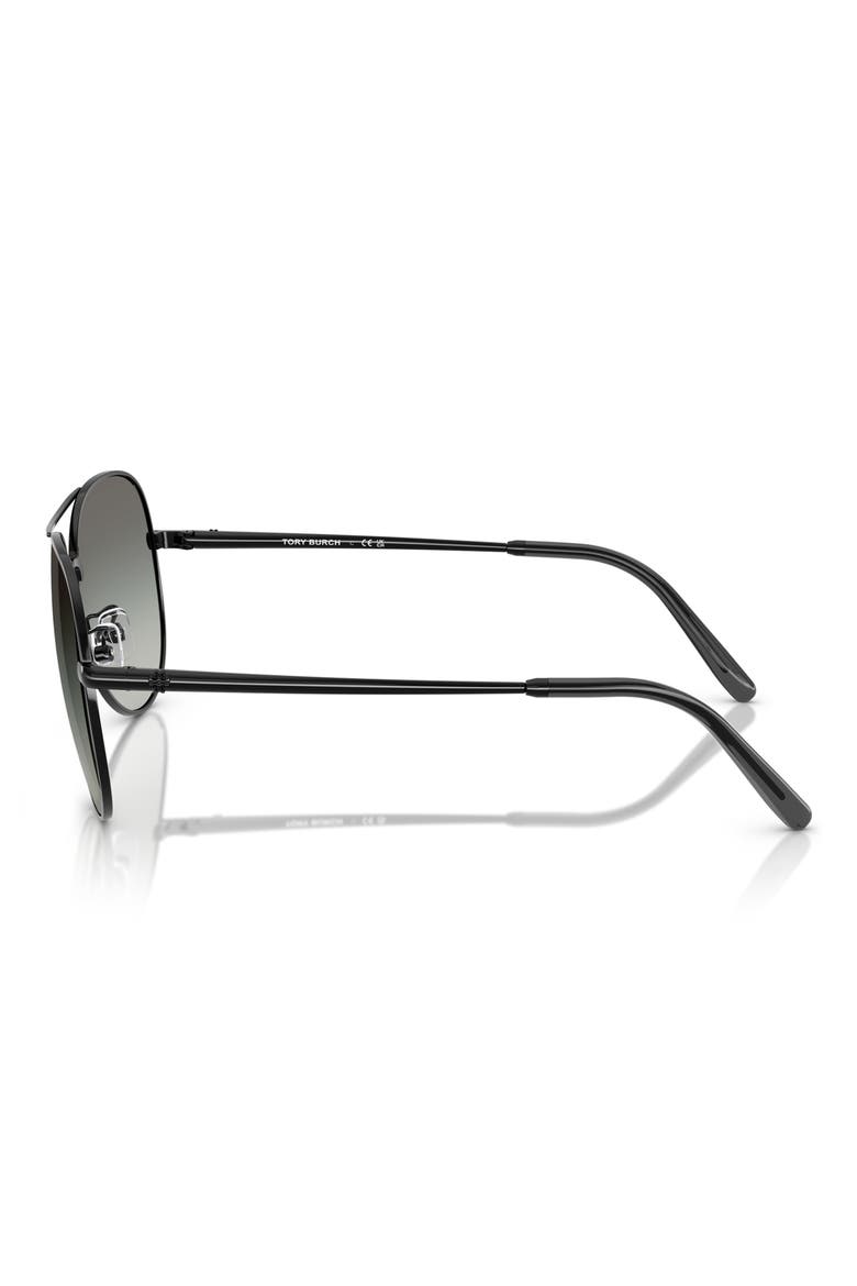 58mm Pilot Sunglasses, Alternate, color, BLACK / GREY GRADIENT