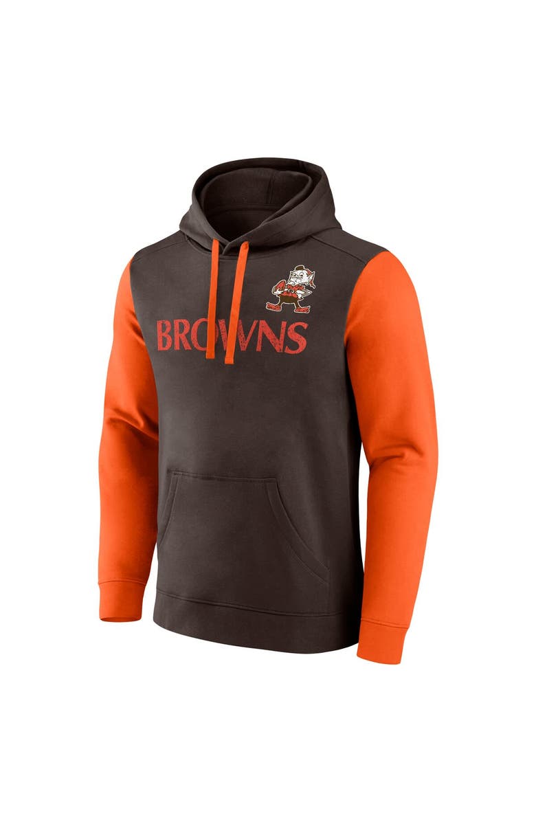 FANATICS Men's Fanatics Brown Cleveland Browns Fleece Pullover Hoodie, Alternate, color, Brown