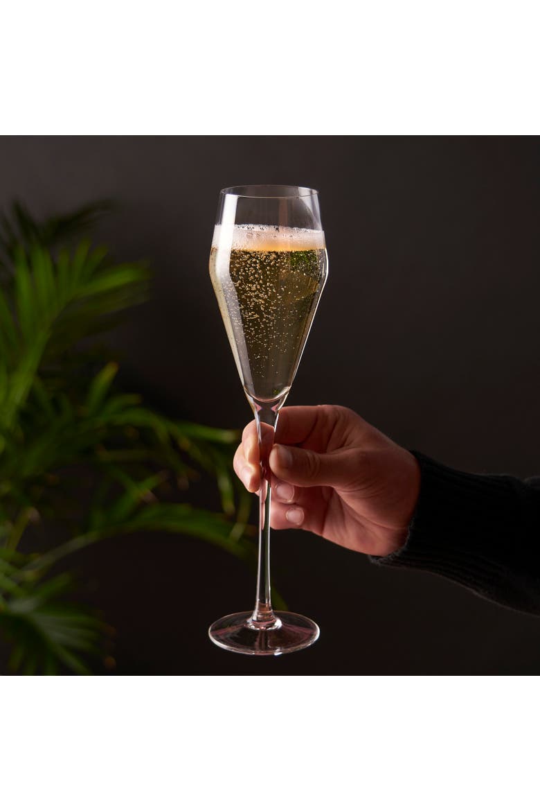 Raye Crystal Angled Prosecco Glasses Set of 2, Alternate, color, Clear