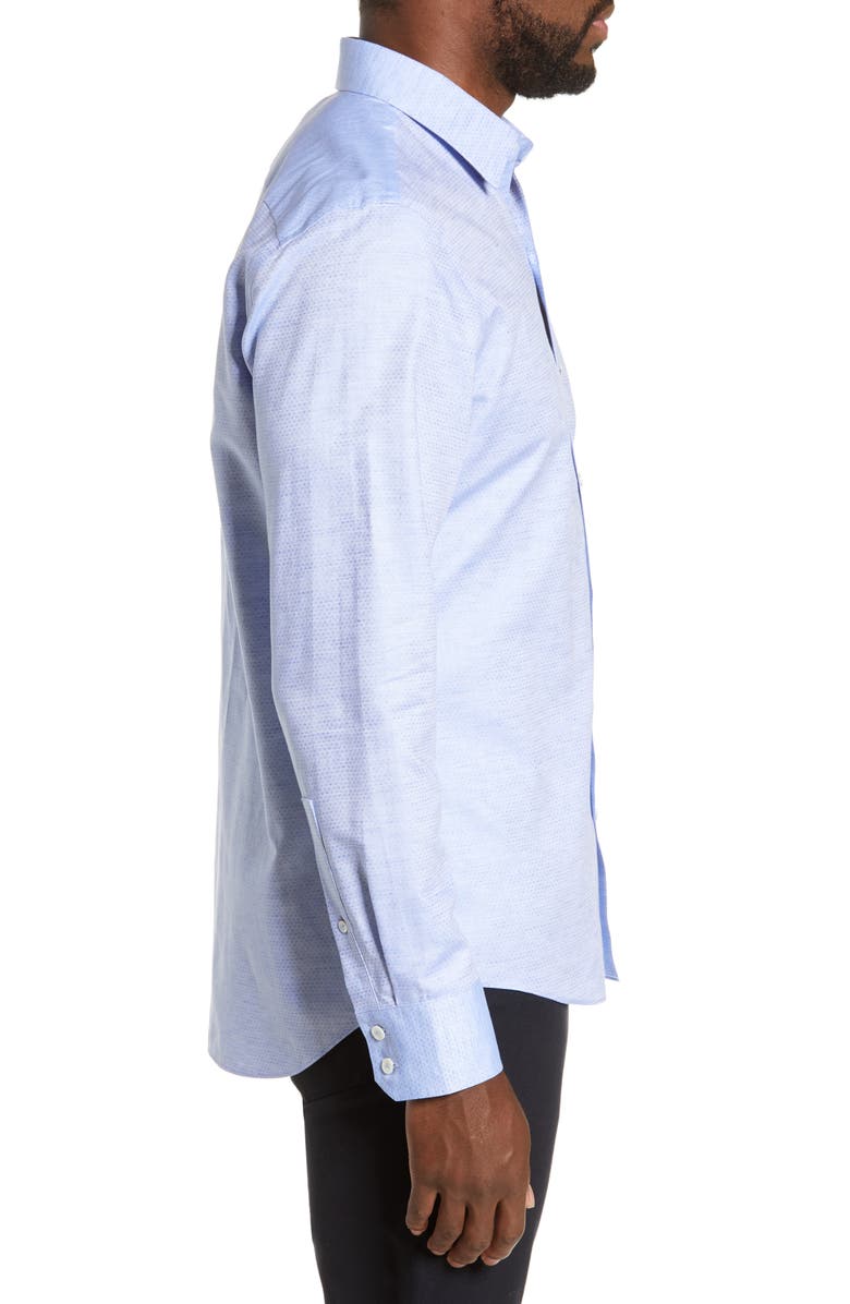 Zachary Prell Alfano Regular Fit Cotton & Linen Shirt, Alternate, color,