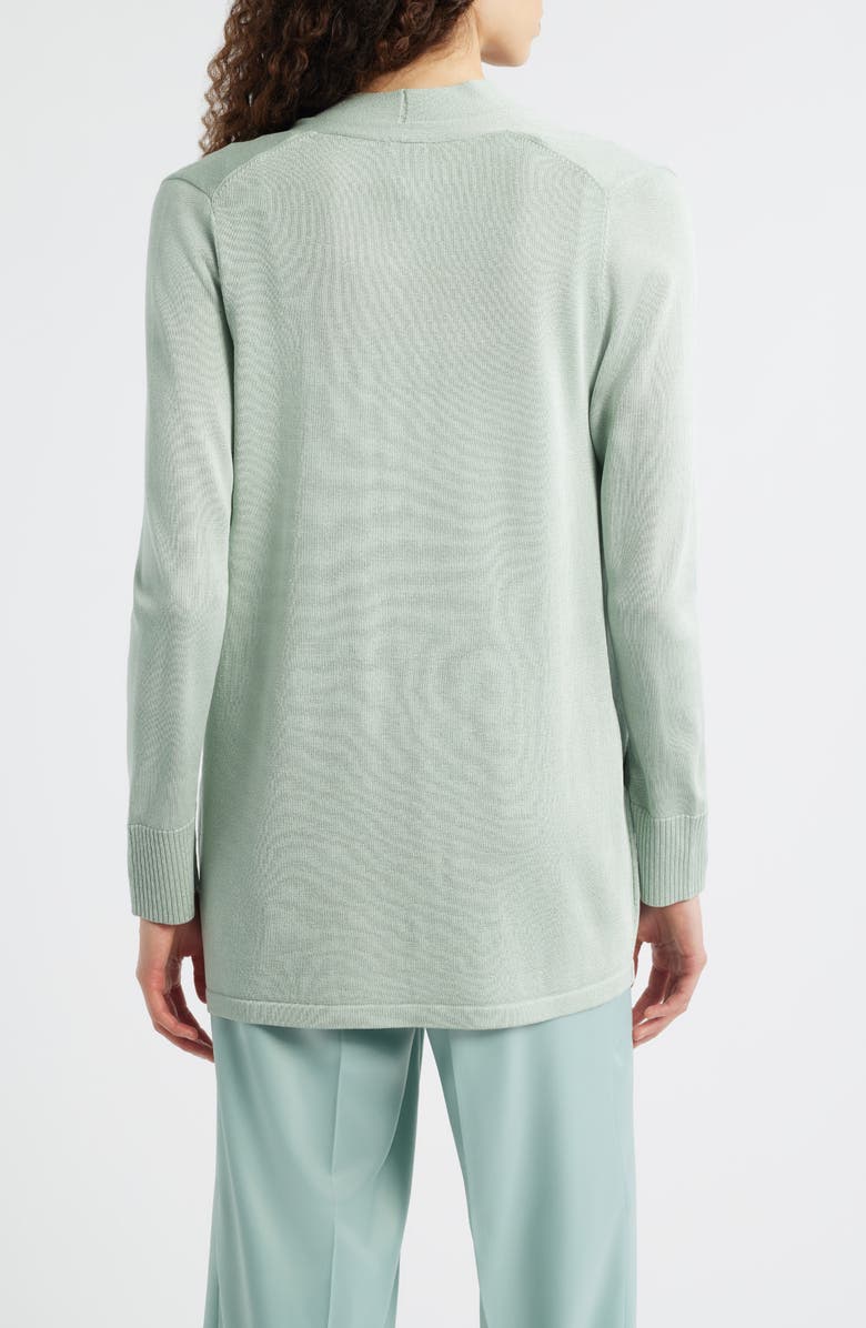 Anne Klein Kissing Front Pocket Cardigan, Alternate, color, Soft Aloe