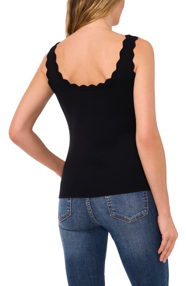 CeCe Scallop Trim Knit Sweater Tank, Alternate, color,