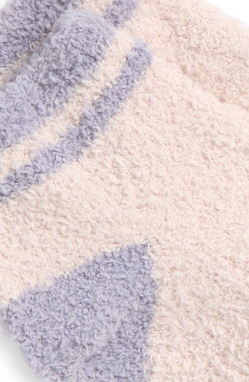 Barefoot Dreams Cozychic® Stripe Ankle Socks In Sand Dune/lilac
