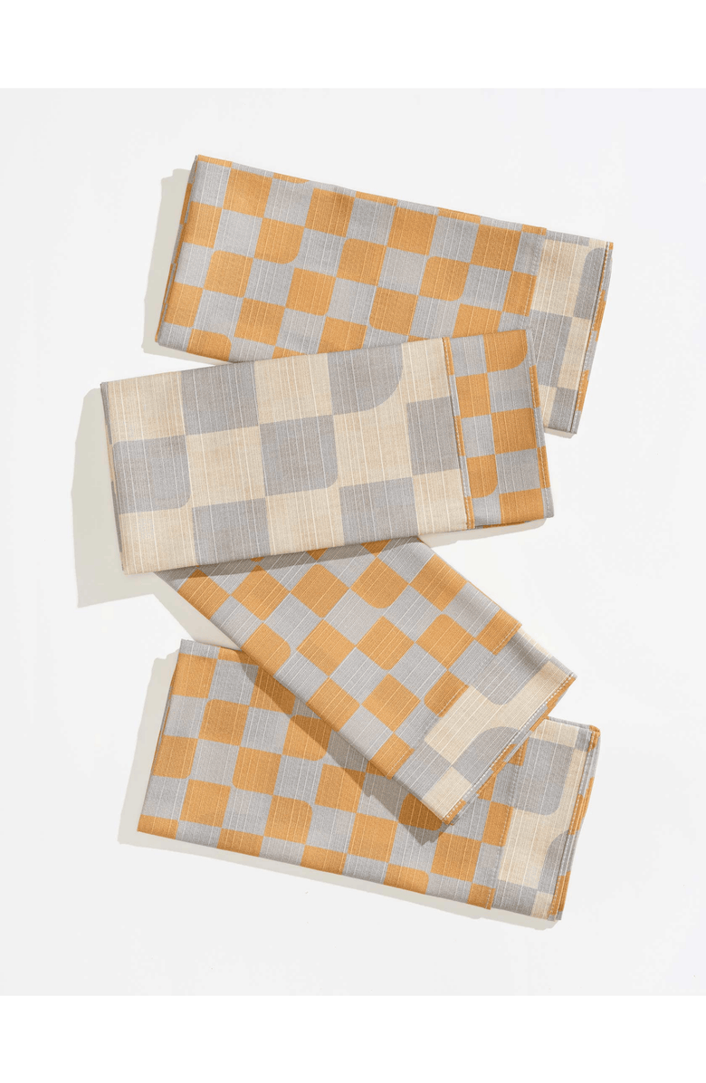 Tortuga Forma Checker Dinner Napkins - Quiet Season Set of 4, Main, color, Strata