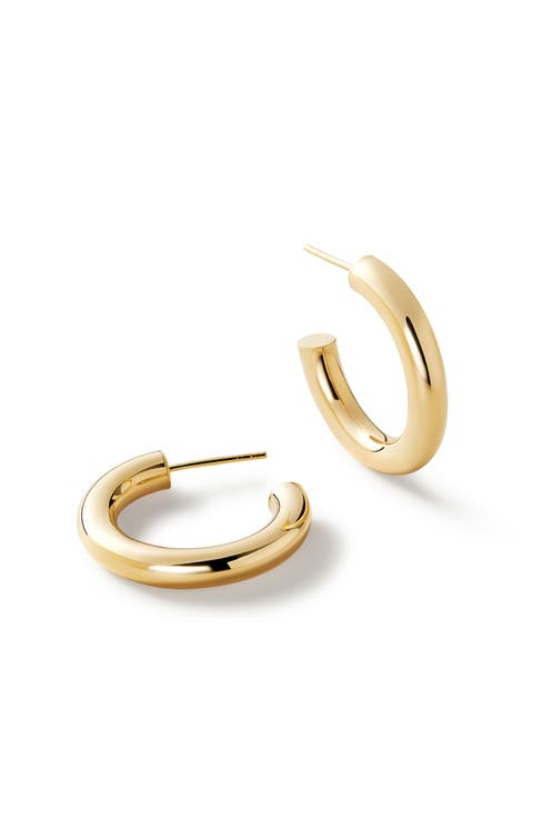 Chunky Gold C-Hoop Earrings - Medium