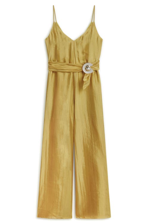 Shop Nocturne Metal Accessory Overalls In Yellow