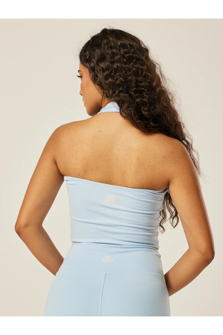 Core Halter-Neck Cropped Vest, Alternate, color, Aquamarine